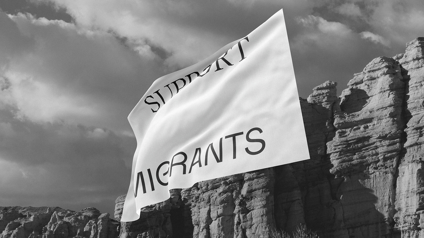 graphic design  charity NGO politics america Photo Manipulation  desert mexico Refugees migrants