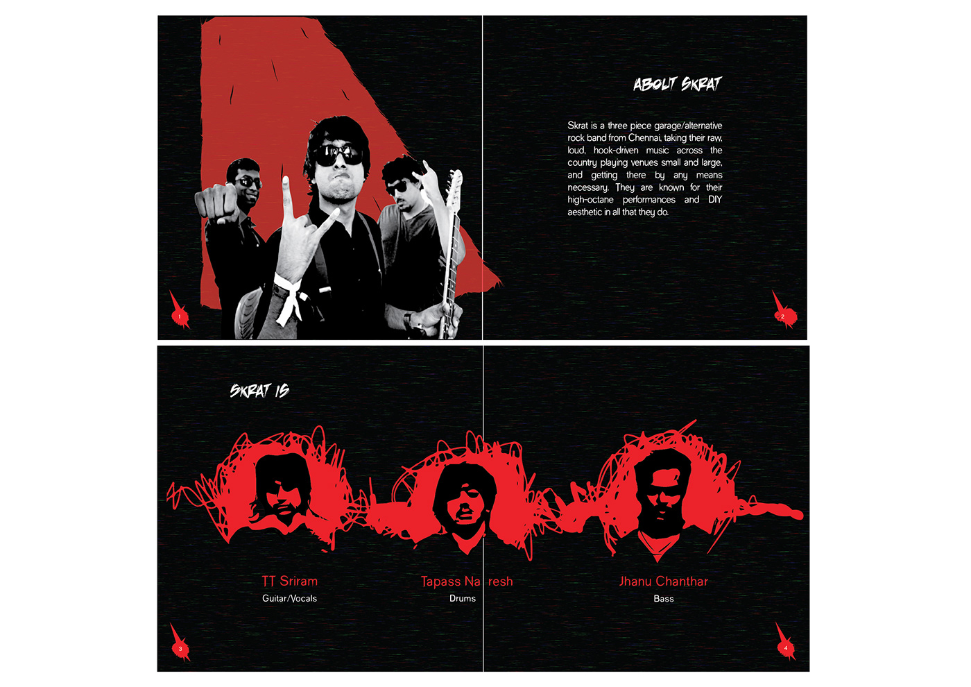 album art band character illustration dark rock music skrat