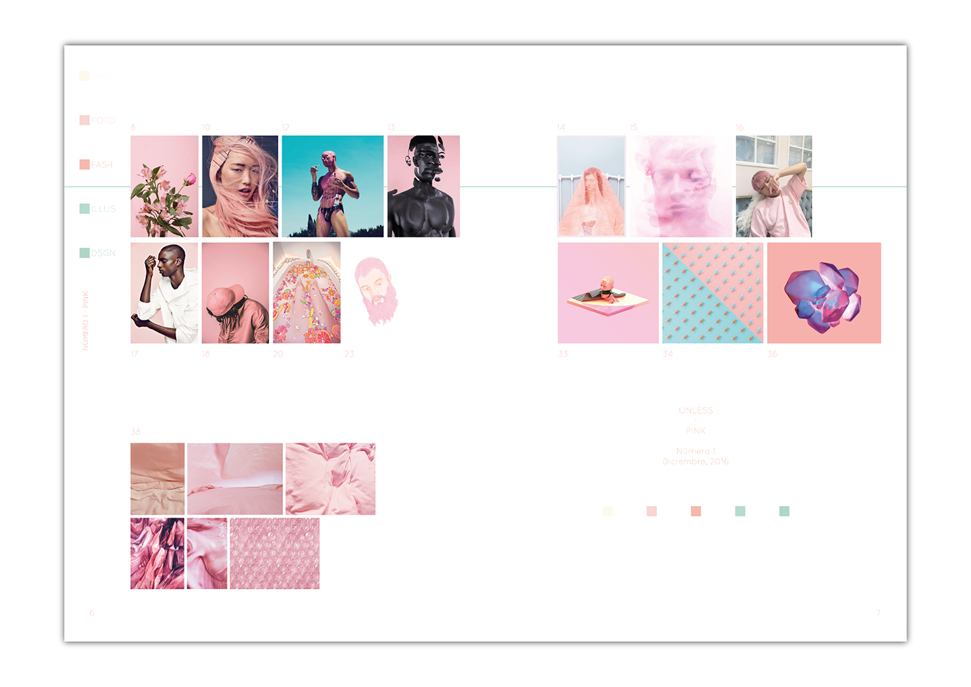 diseño Diseño editorial rosa pink