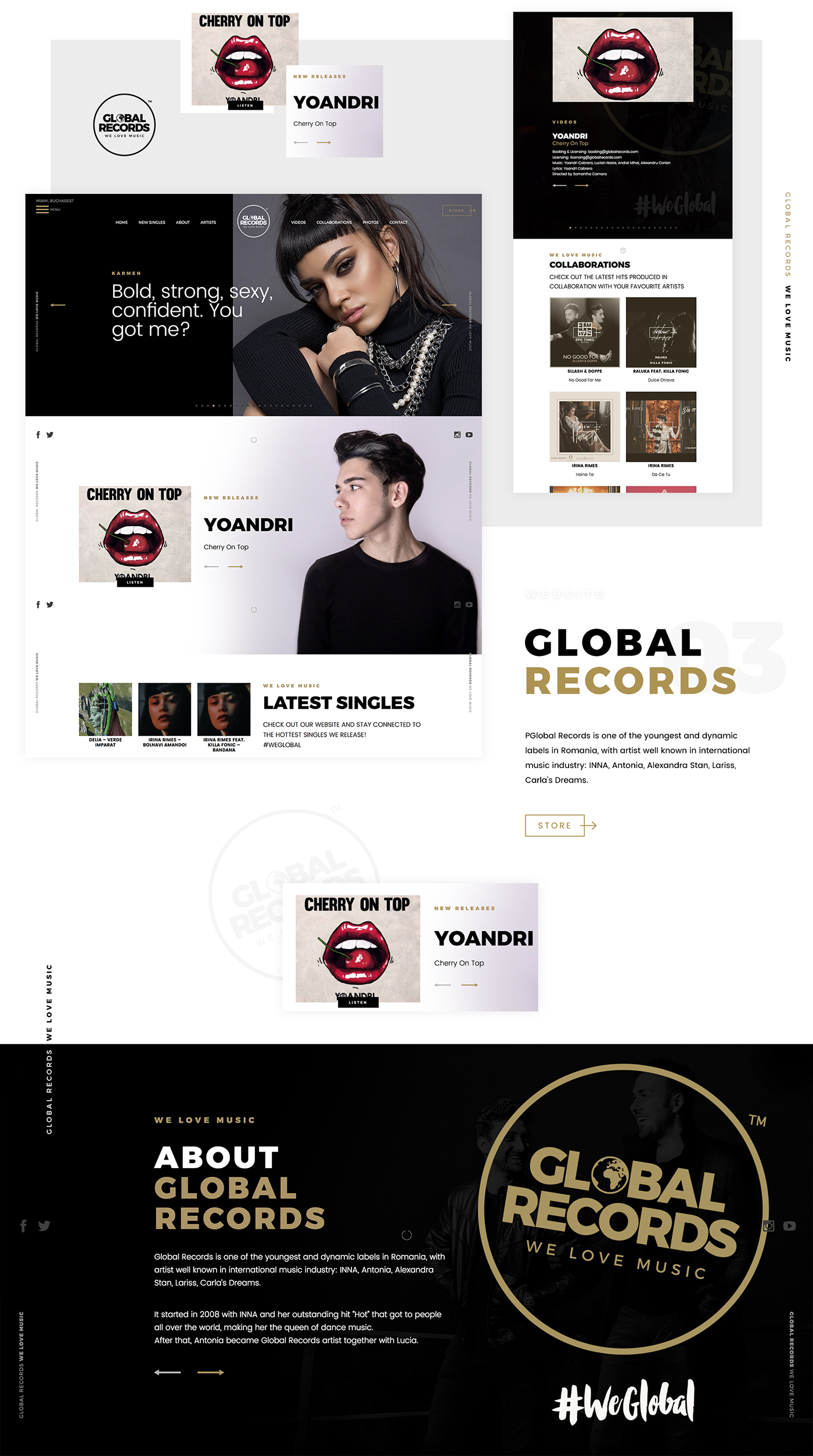 UI/UX visual design graphic design  web development  music labels artists Web Design 