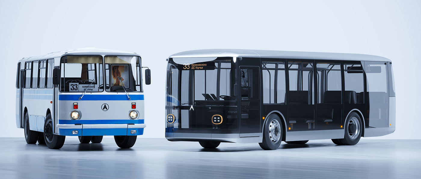 automotive   bus car design concept transportation design ukraine автобус Новый ЛАЗ