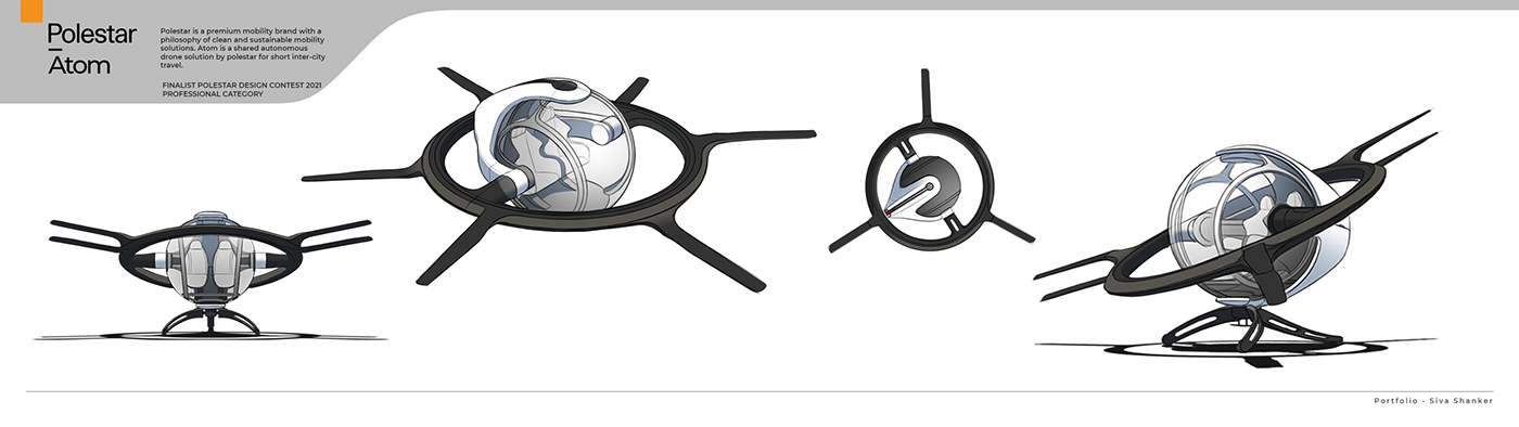 Aircraft concept drone Mobility Design Polestar sketch Transportation Design Vehicle Design VTOL