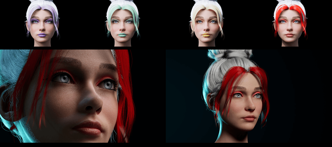 avatar digital human metaverse Sculpt Zbrush Digital character vtuber Unreal Engine