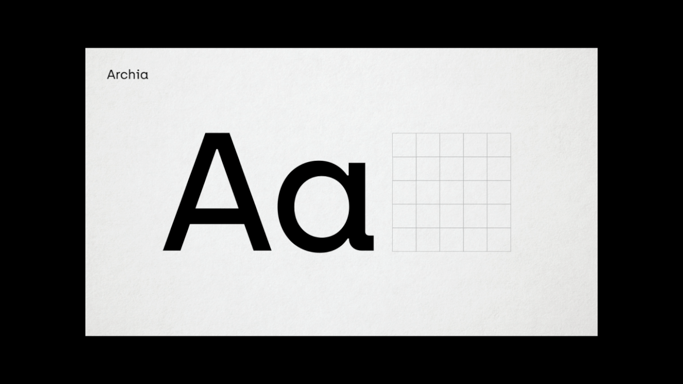 Archia brand identity branding  Brutalist design system identity Identity Design ILLUSTRATION  minimalist typography  