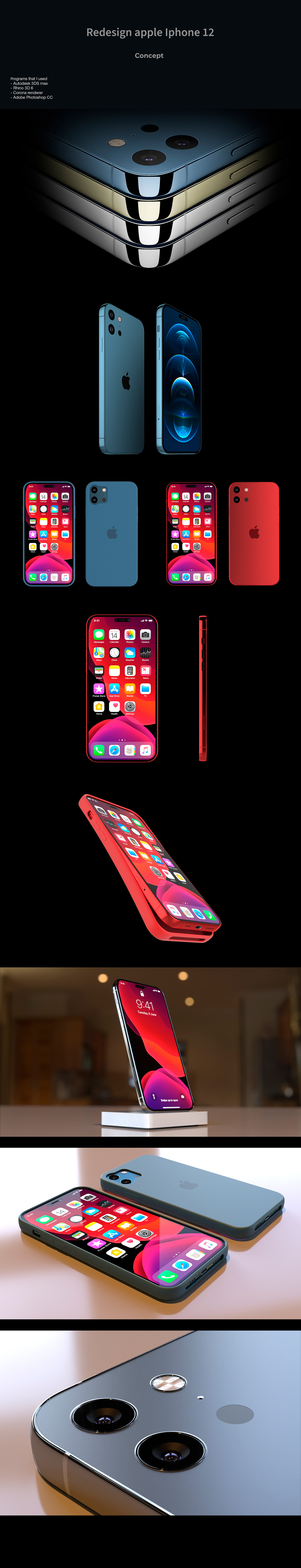 3D 3dmax apple coronarenderer design designer industrial iphone Rhino3D