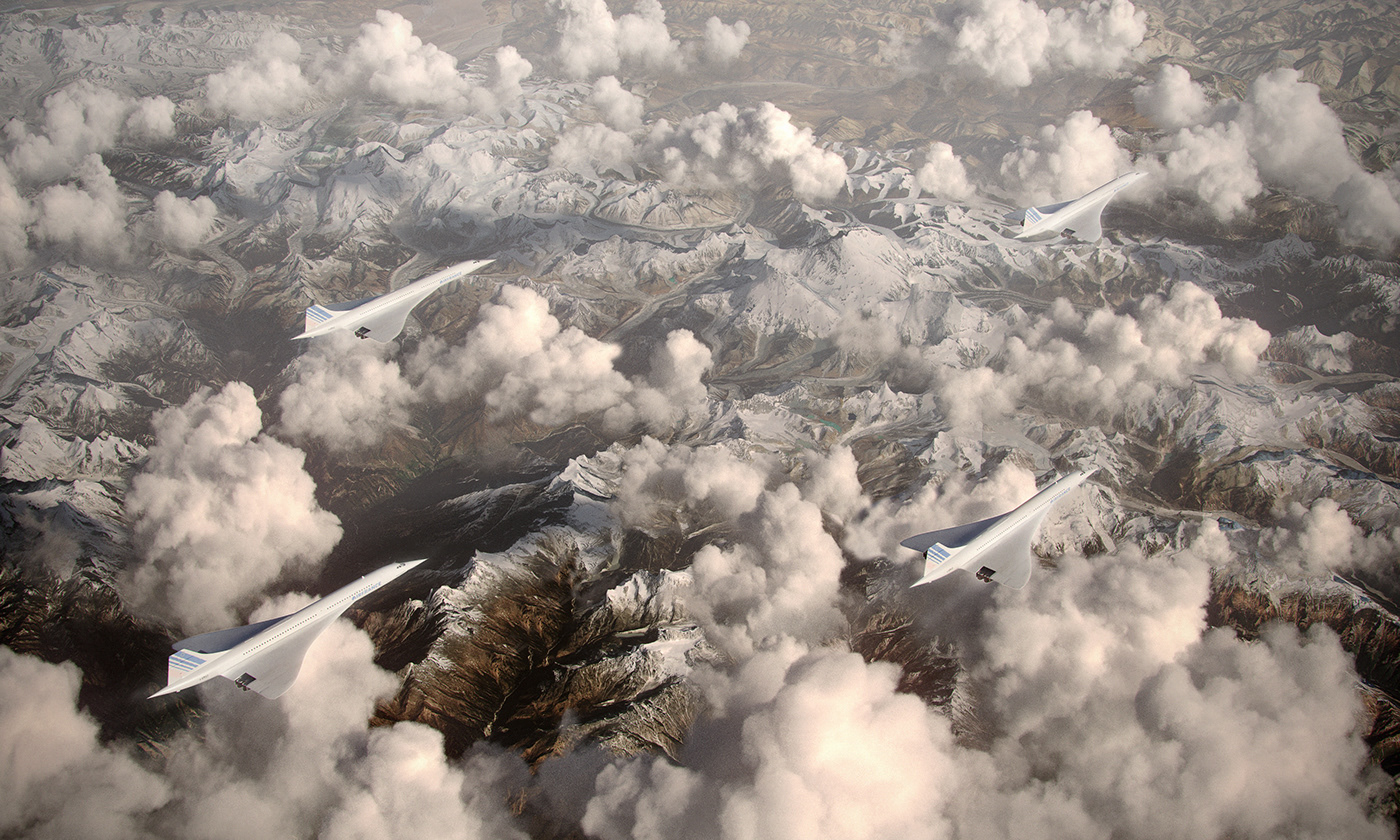 3dsmax Aircraft airplane CGI concorde environment kitbash MegaScans Render tribute