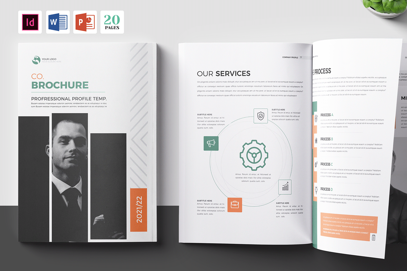 a4 book brochure brochure design Brochure Template company profile Design Assets InDesign magazine print