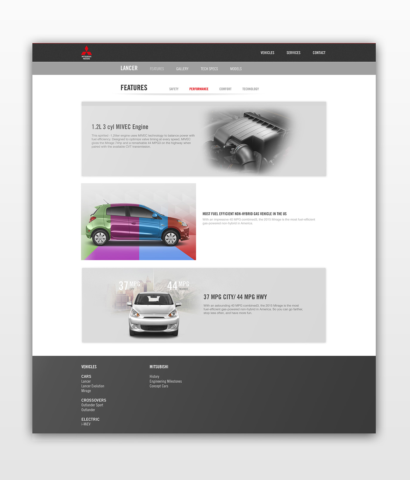 Mitsubishi mitsubishi liberia Website web rebranding cars website