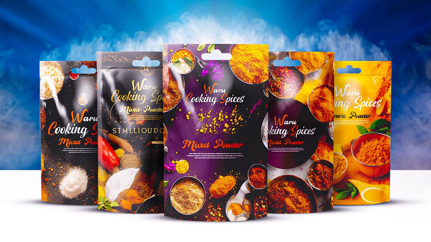 Label label design Packaging packaging design Food Packaging Pouch Packaging pouch label design cooking spices food label