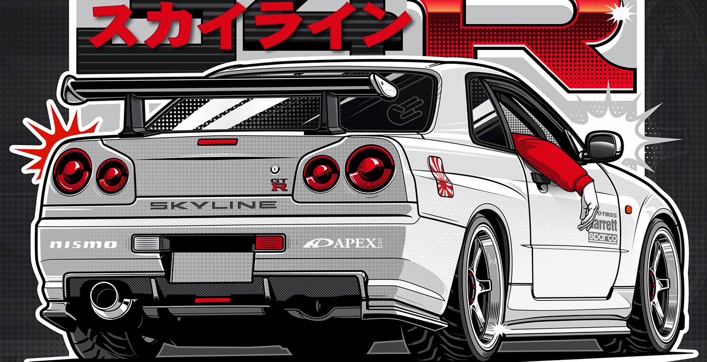 car girl GTR GTR R34 hot girl Nissan skyline JDM