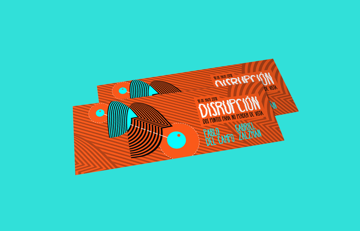 DISRUPTION design Workshop art opart poster orange minimal flatdesign Glitch