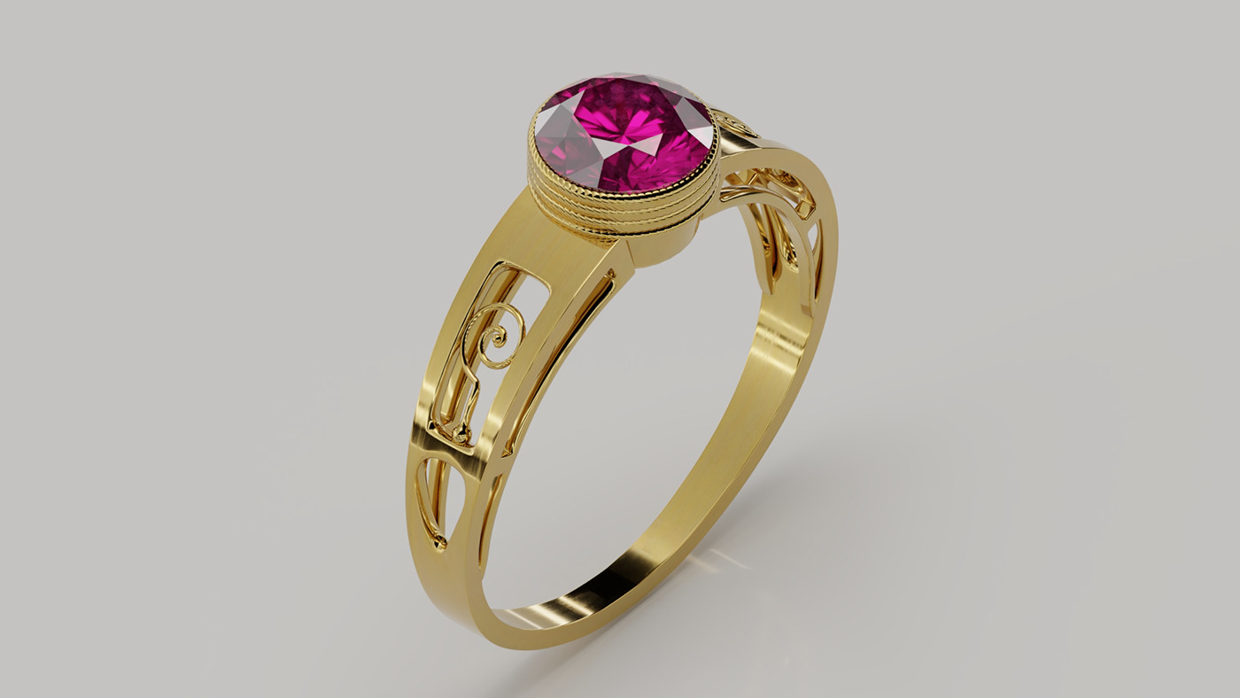 grafika wizualizacja 3D biżuteria graphics jewelry visualisation druk 3d 3d printing