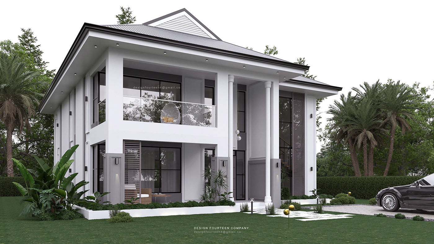 building architecture home house visualization real estate property modern Render archviz