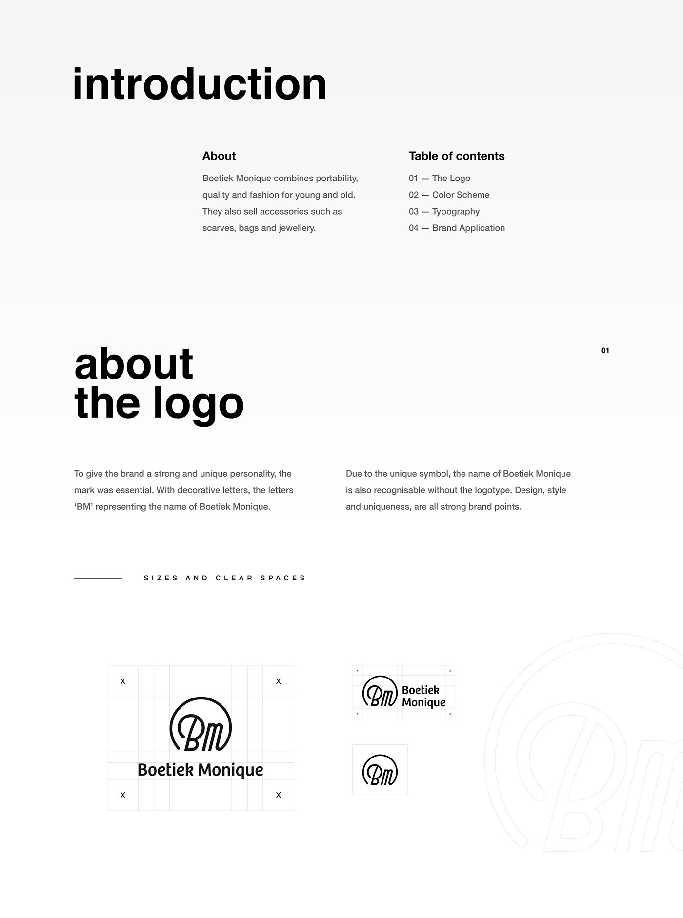 brand identity logo Logotype branding  branddesign minimal clean Fashion  black White