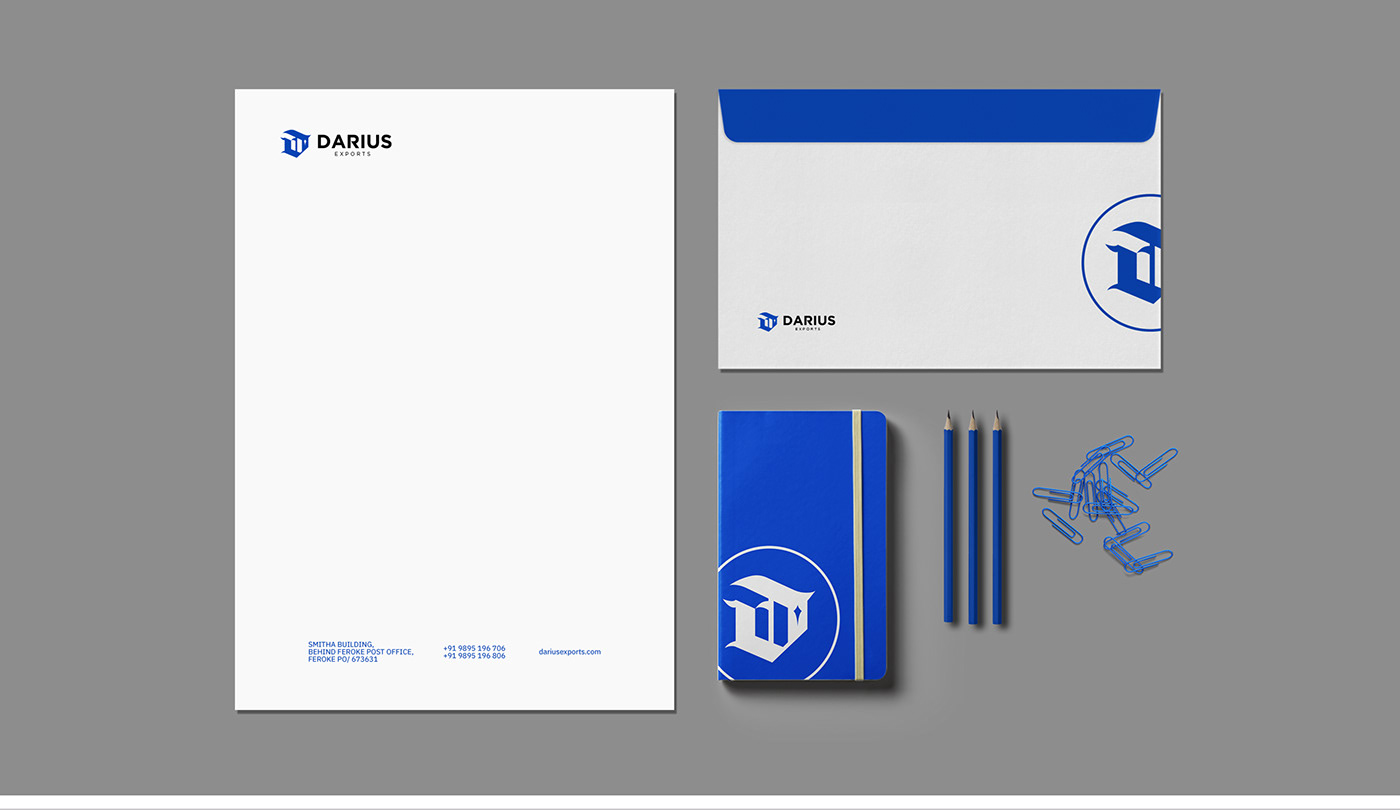 graphic design  logo branding  blue darius EXPORTS Export Company industry welovelogo brand identity