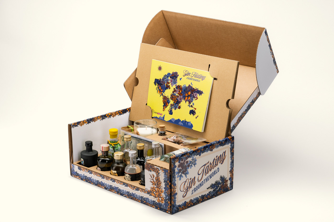 Packaging gin alcohol map botanical Travel