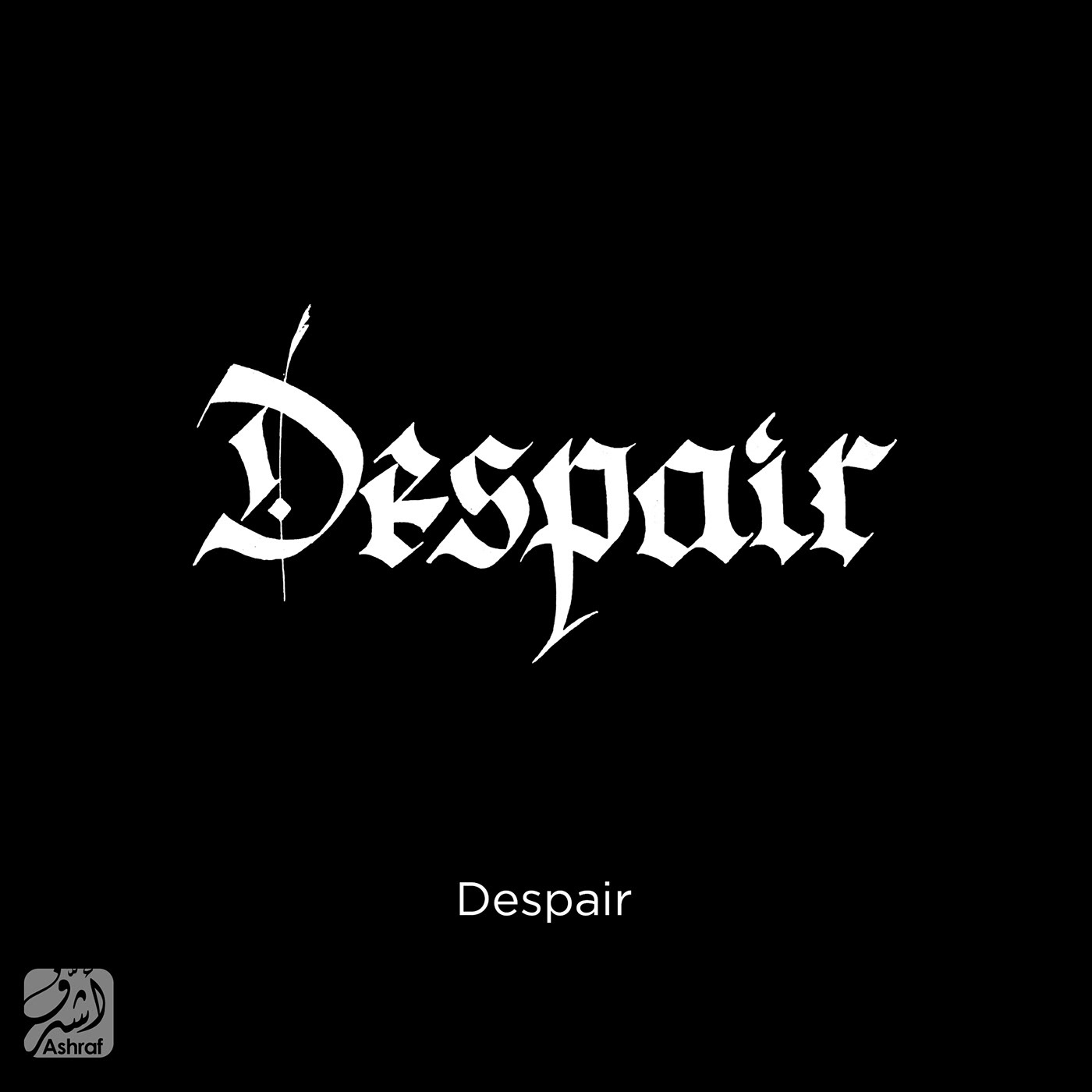 depression letters Alphabetica  Calligraphy   typography   art gothic blackletters