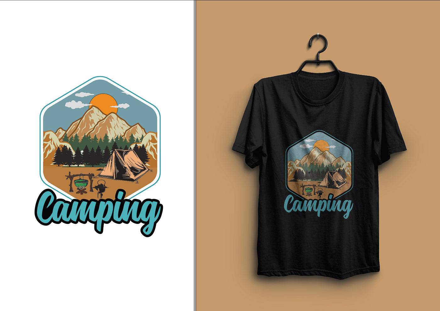 camping T-shirt Design t shirt design T Shirt Camping T-shirt camping adventure Outdoor t-shirt design Outdoor vector adventure t-shirt design