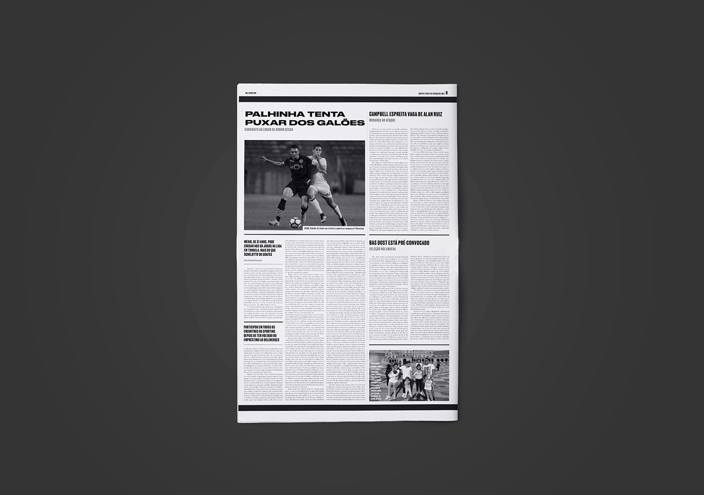 editorial design  newspaper record graphic design  contrast typography   broadsheet tabloid sports