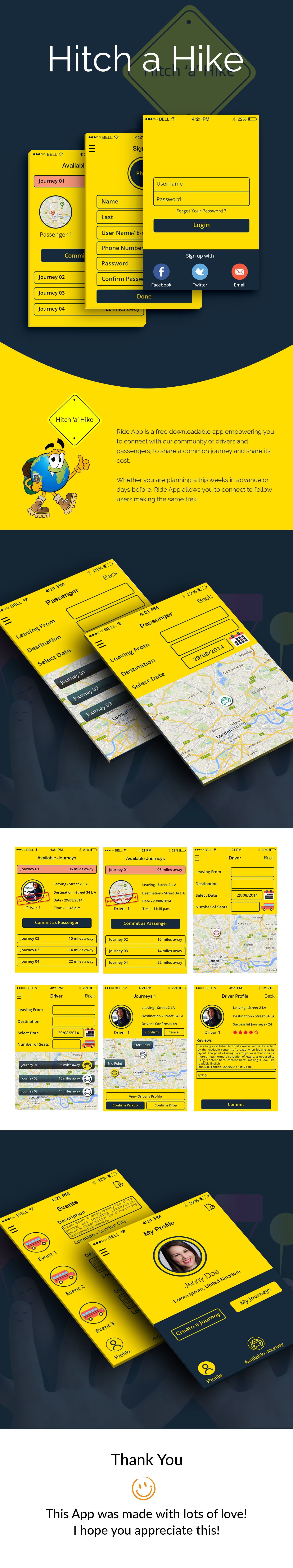 Google Play app store android ios ui design Ride App Share Rides taxi app Website Design
