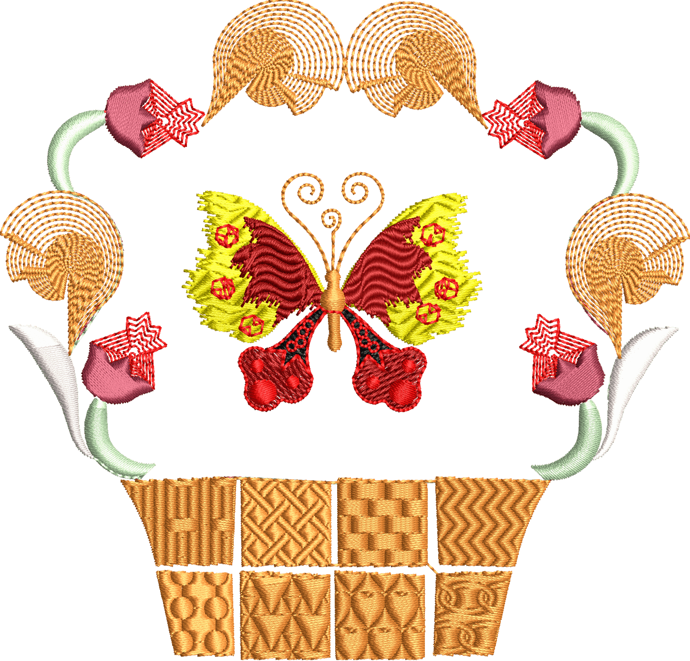 Floral design logo vector Logo Design adobe illustrator Flowers Fashion  embroidery design enbroidery hipbag