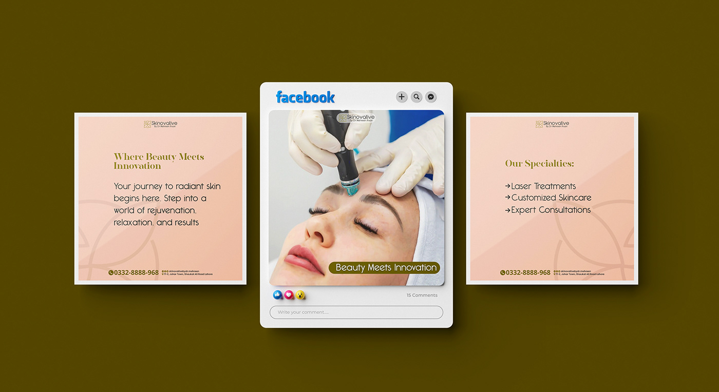 beauty salon Social media post banner ads Skin Care Design beauty post visual identity glow skin beauty adversting asthatic skincare