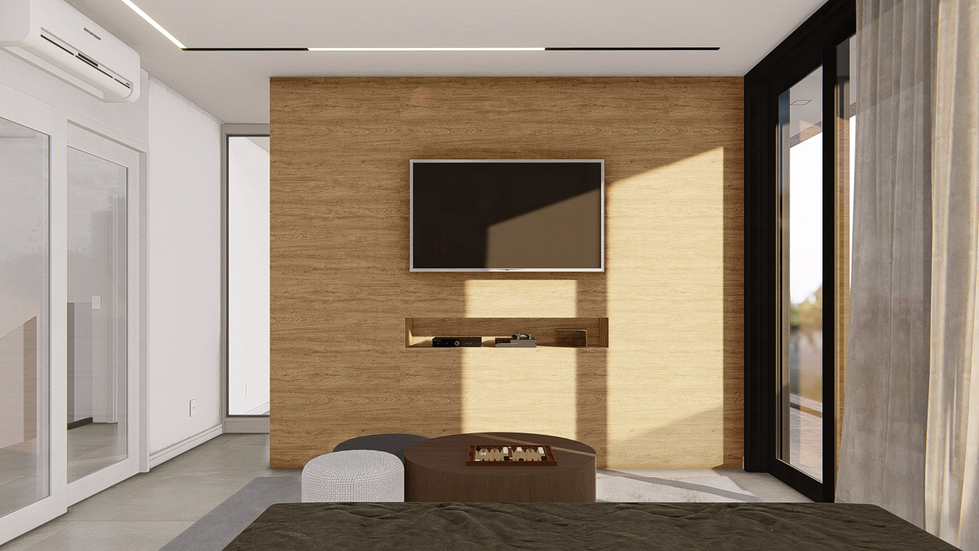 3D architecture interior design  living room Render tvroom