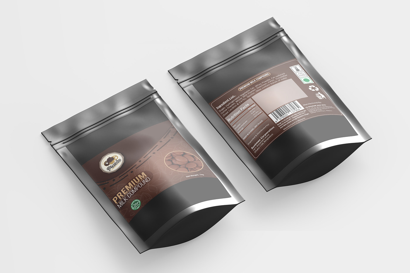Chocolate Buttons Chocolate Nuggets Packaging packaging design