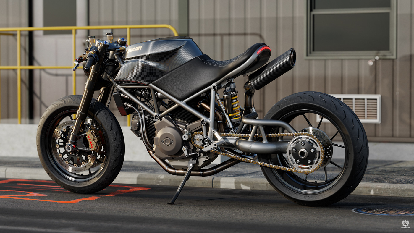 3d  automotive Ducati motorcycle