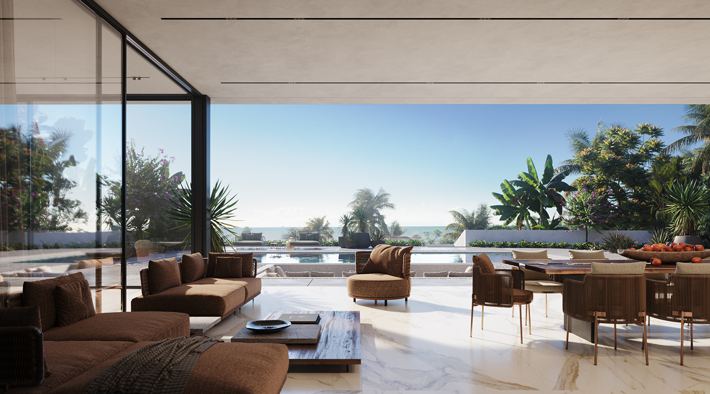 3D 3ds max architecture archviz corona exterior interior design  modern Render visualization