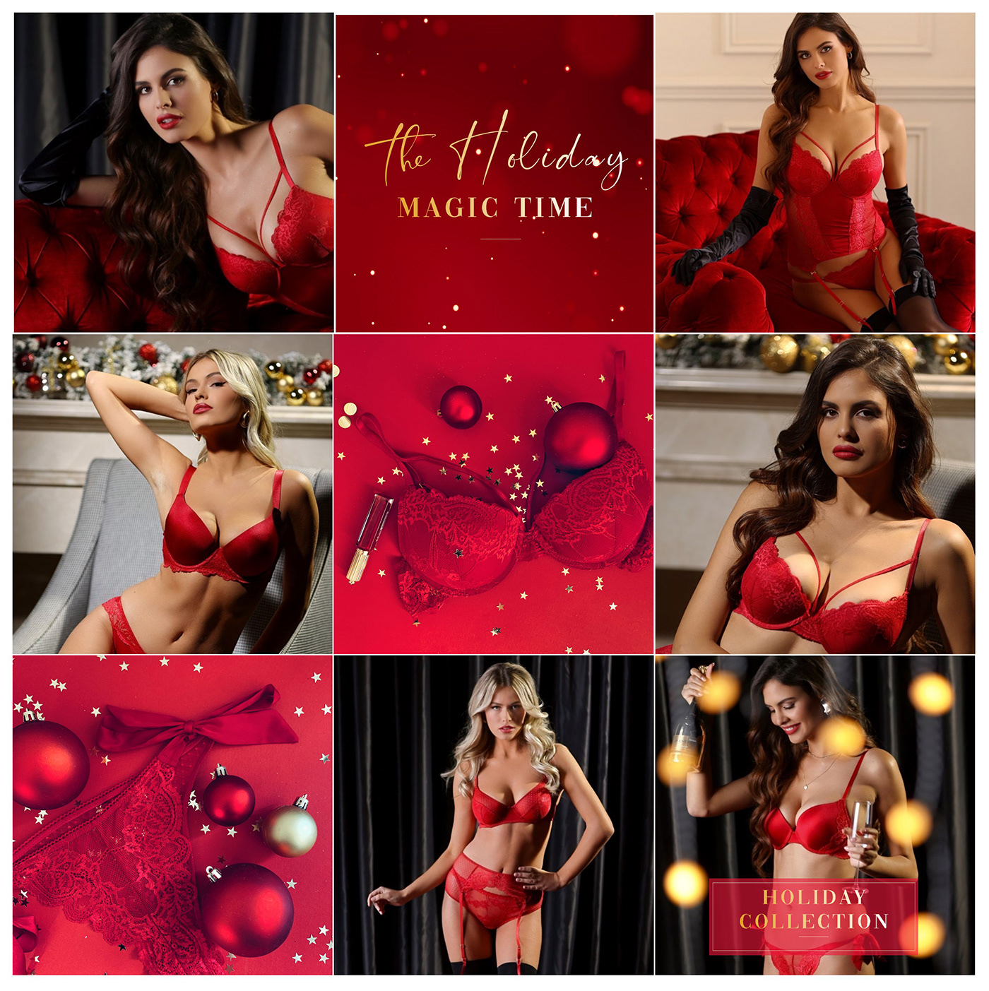 campaign Christmas editorial Fashion  graphic design  Lingerie Design Photography  visual identity