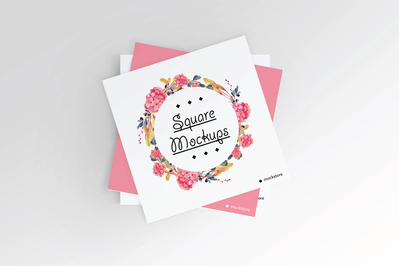 free download free mockup  freebie flyer brochure square design print template cards