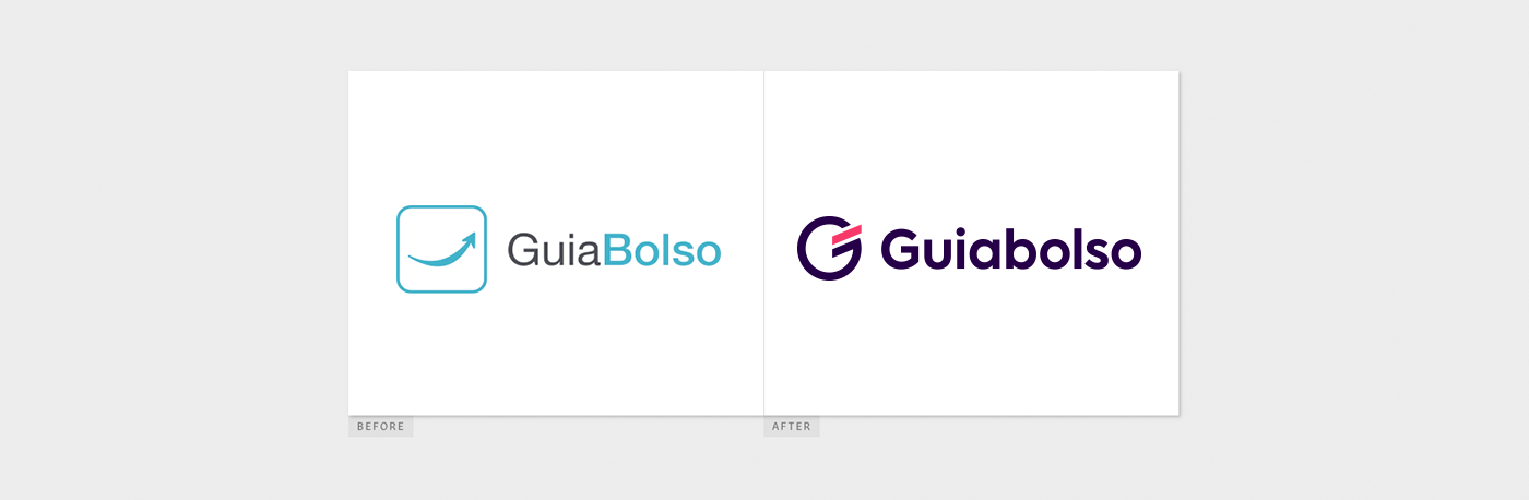 brand logo Brasil guia bolso guiabolso pink blue app finance
