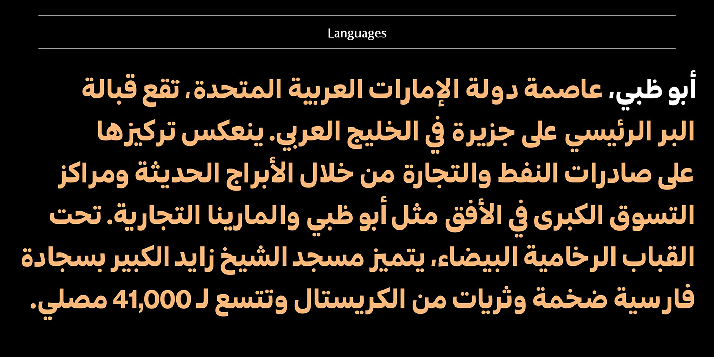 Abu Dhabi arabic clean font Free font modern Typeface UAE urdu