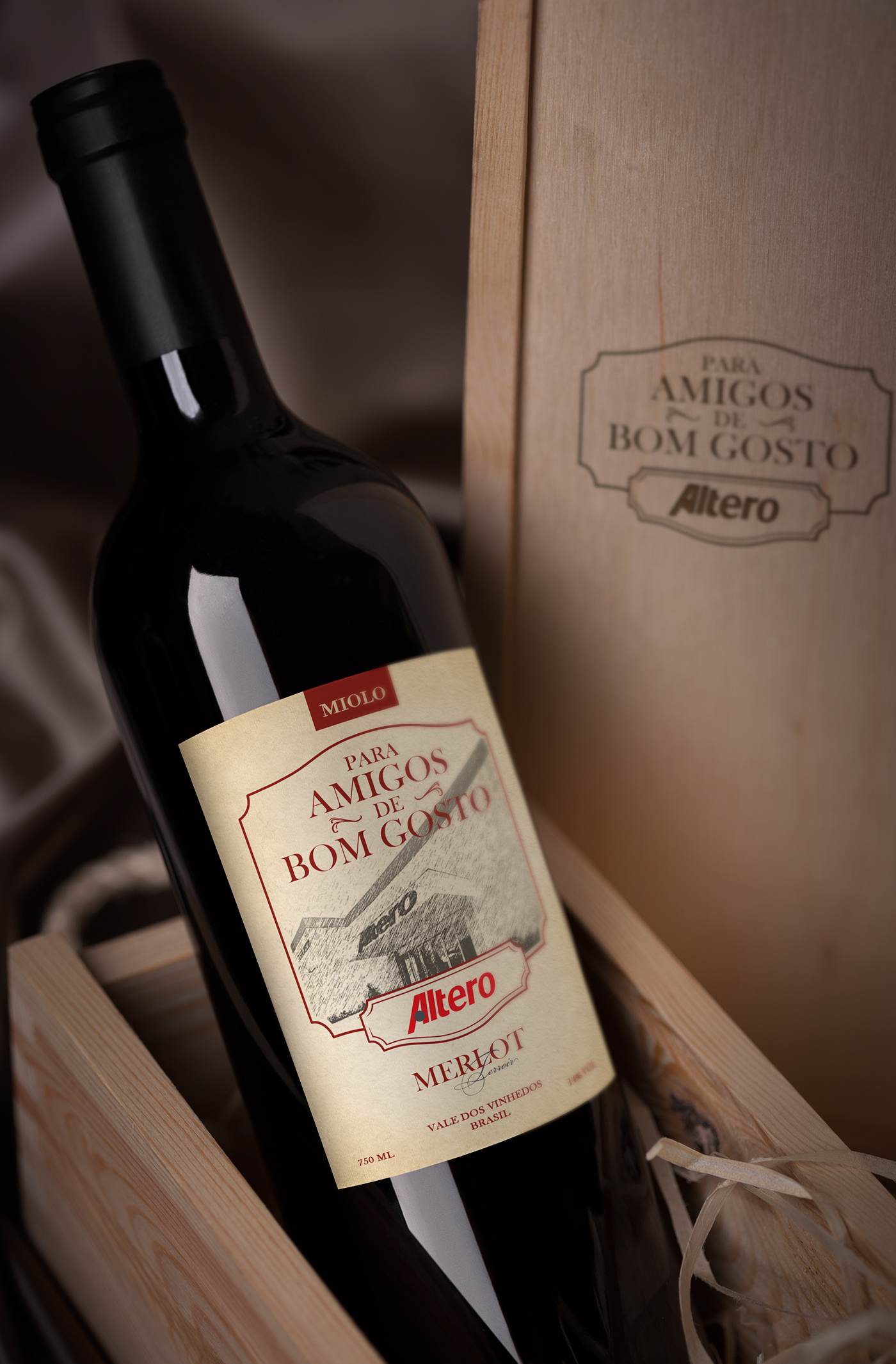 wine Altero rótulo protarget design vinho adega embalagem Merlot Miolo inspire