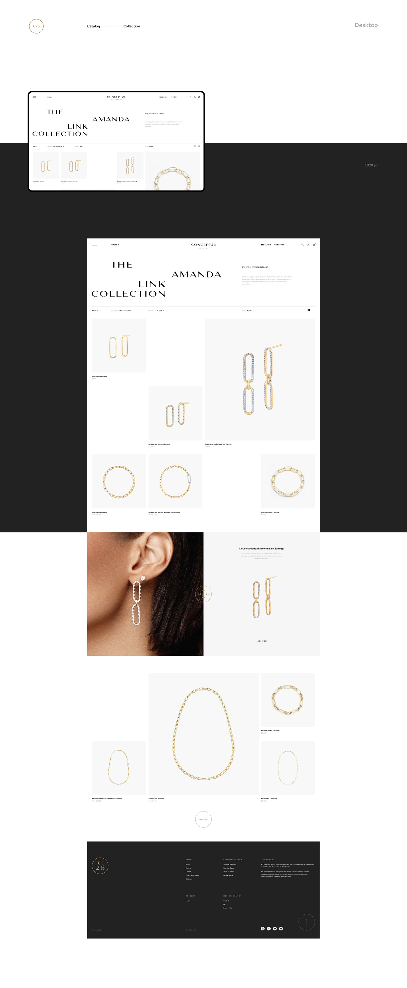 brand identity branding  design identity jewelry logo Logo Design typography   Web Design  Website