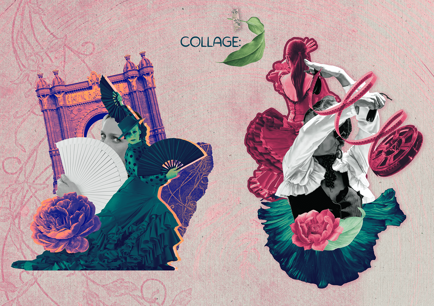 collage collage art collage digital Collageart collages DANCE   Digital Collage Event Flamenco ILLUSTRATION 