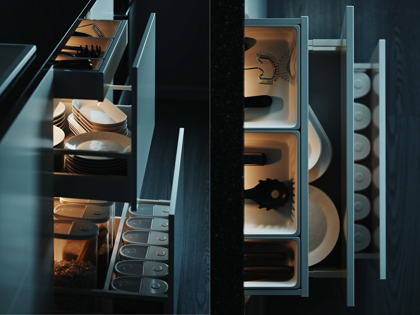 3D CGI Render FStorm Interior design kitchen visualisation inspiration