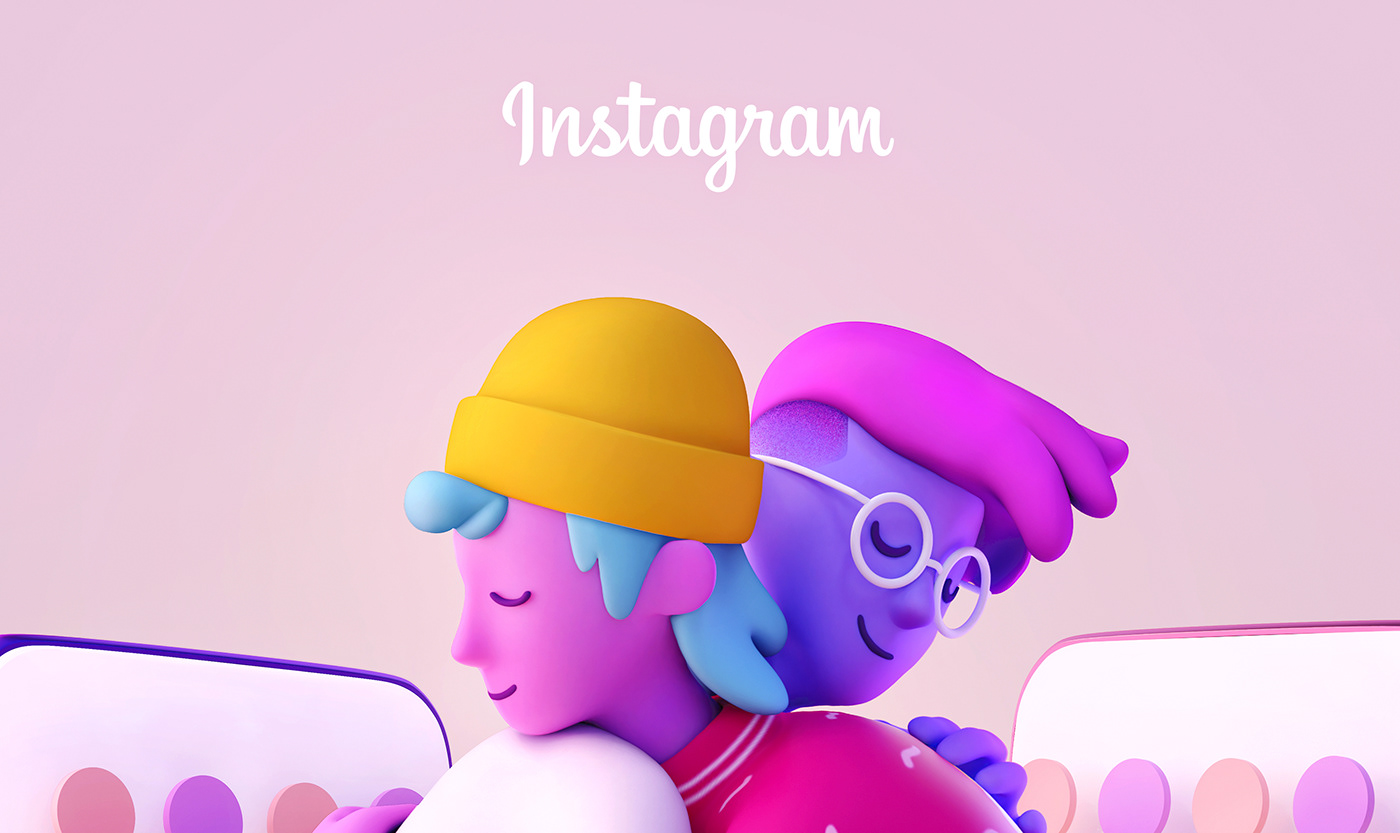 ILLUSTRATION  instagram creative inspiration 3D illustration 3d Character 3D teen blender adobe