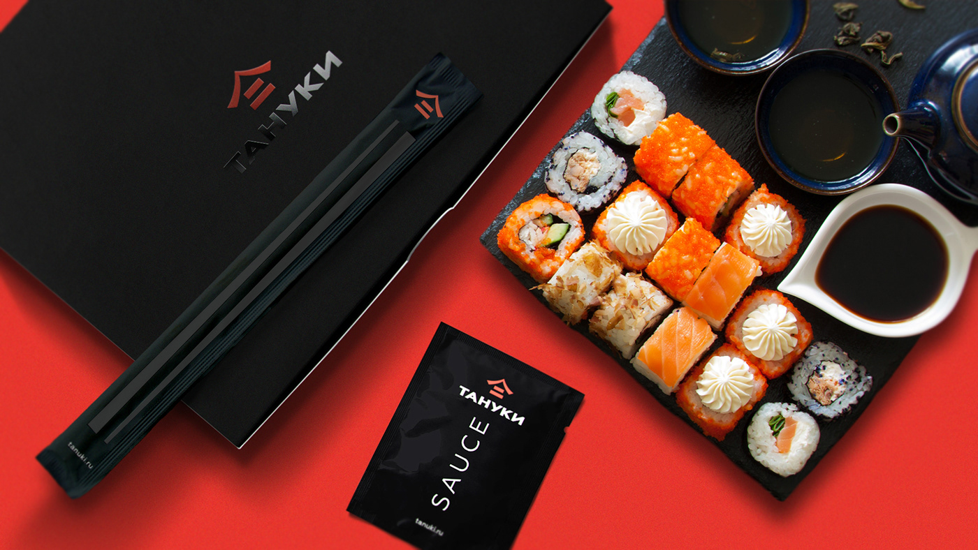 lvmd lovemedoagency tanuki Sushi restaurant Restaurant Identity sushi restaurant Moscow fish illustration brandbook