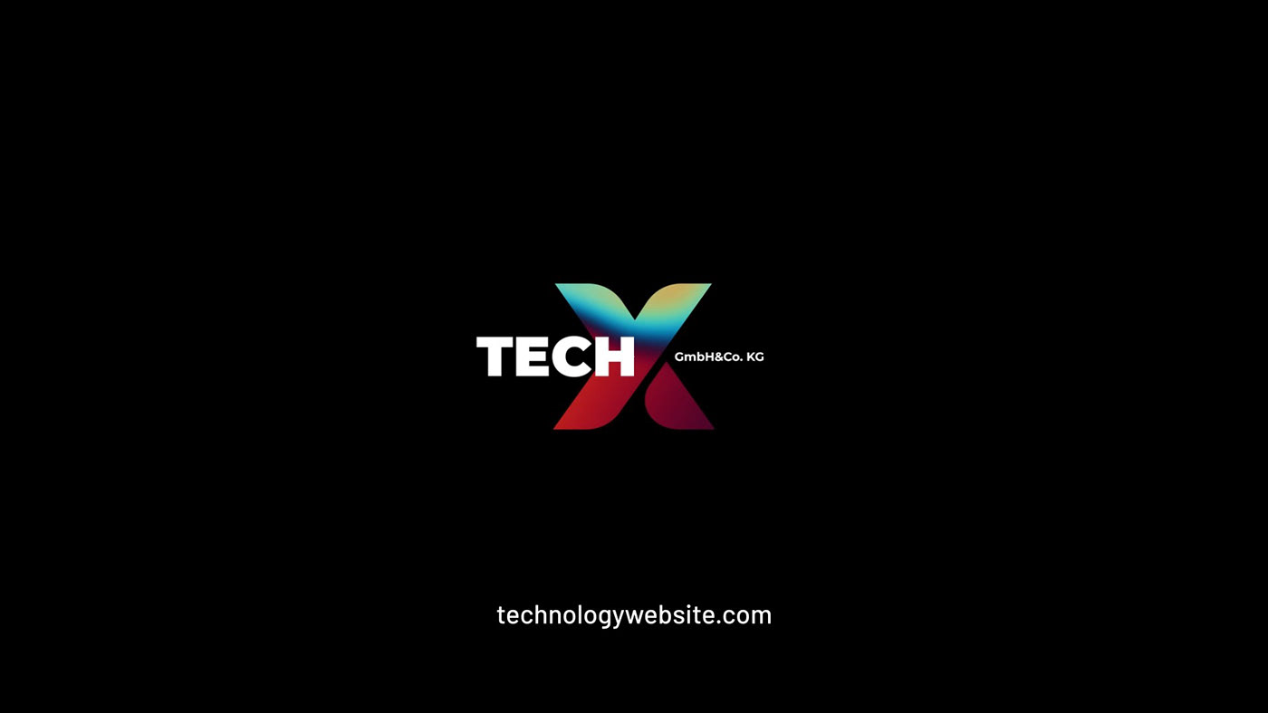 after effects Technology template corporate gradient typography   modern laser glow