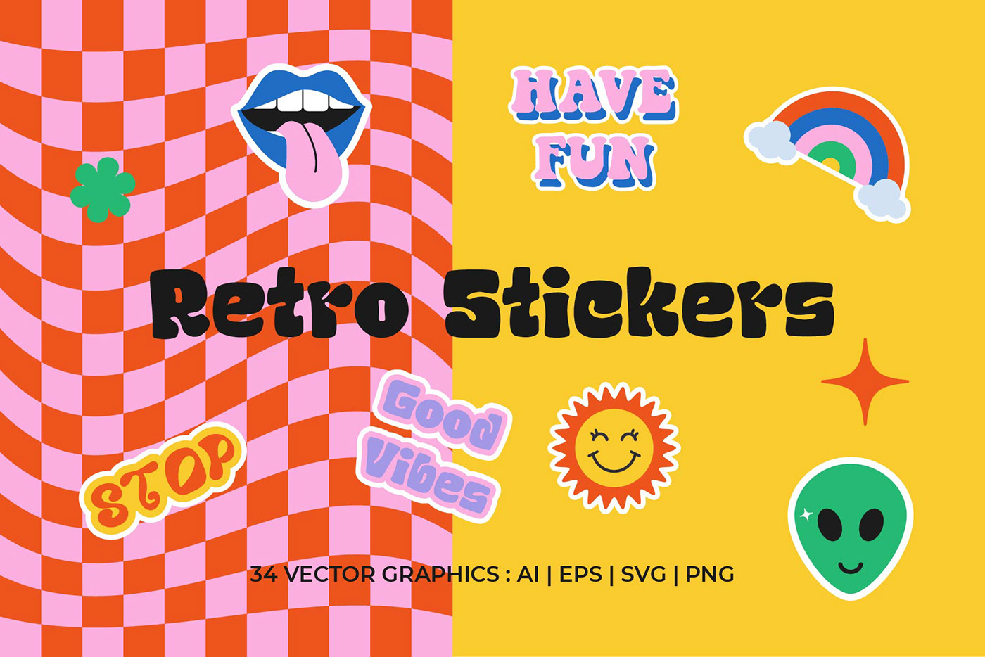 Retro Stickers Pack
