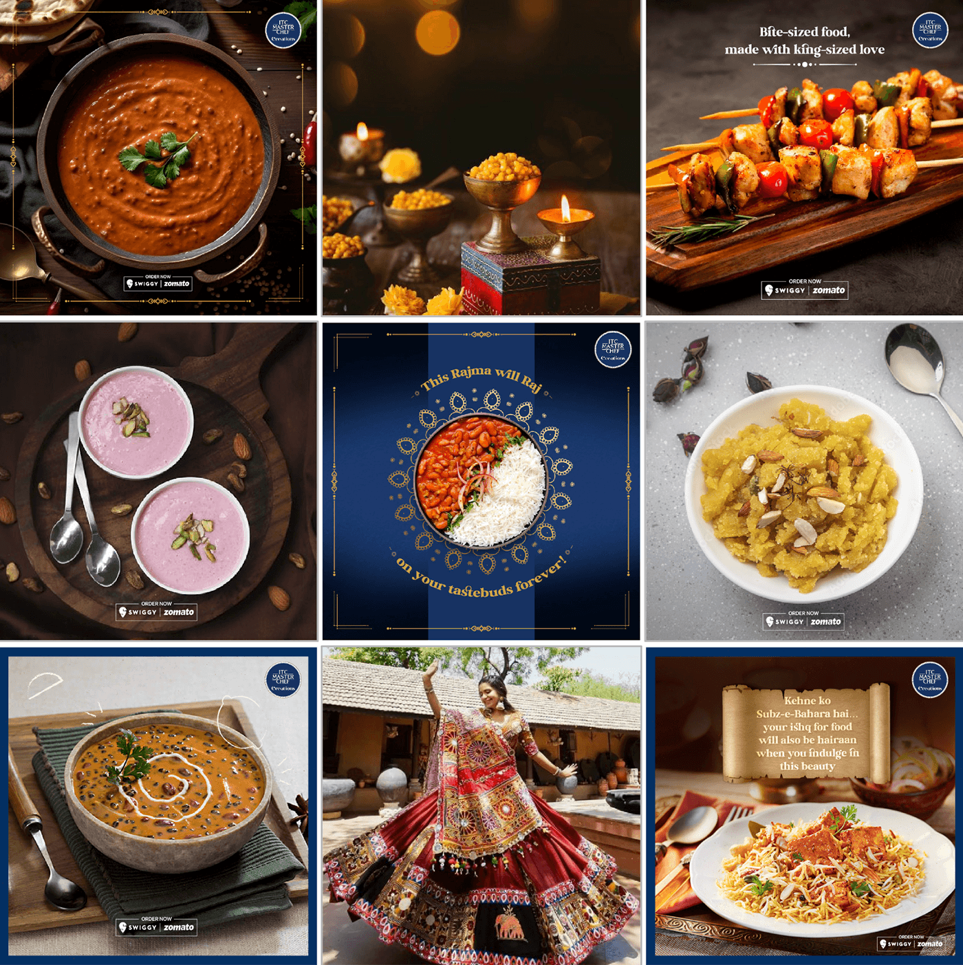 Indian cuisine Food  Social media post design marketing   Advertising 