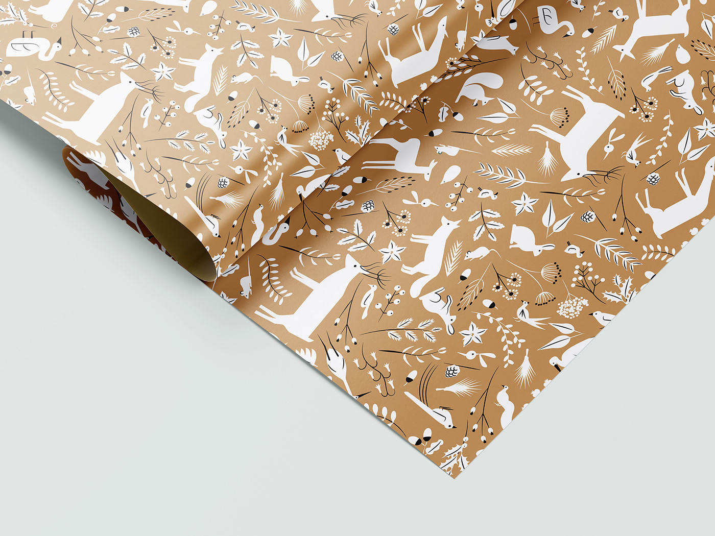 animals Christmas christmas card christmas design floral geschenkpapier pattern Weihnachten winter Wrapping paper