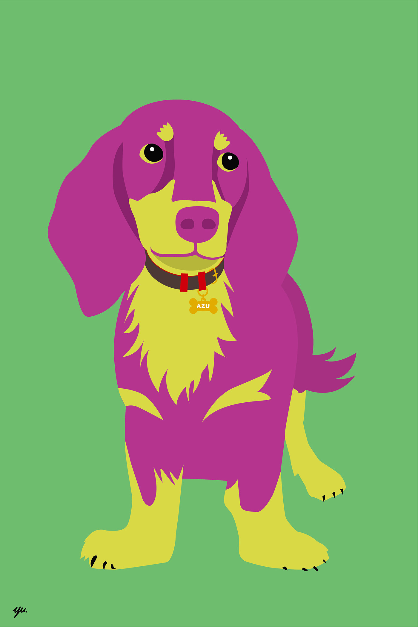 dog Pet animal Digital Art  ILLUSTRATION  vector artwork dachshund Order
