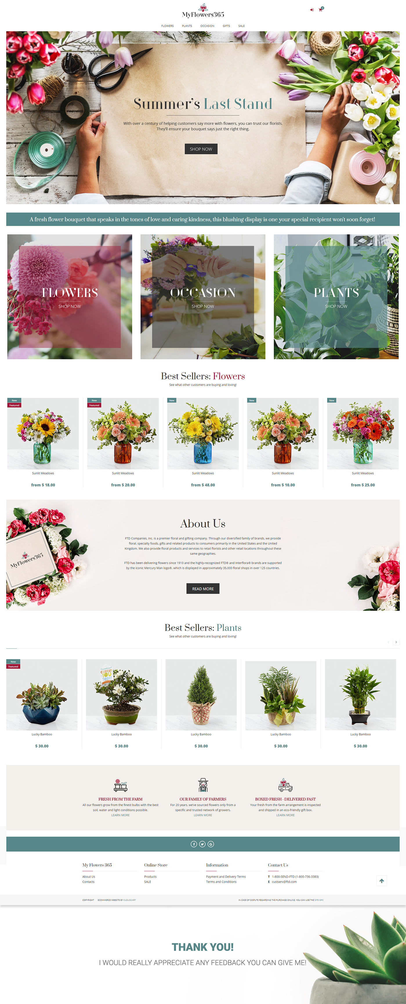 e-commerce Flowers onlinestore