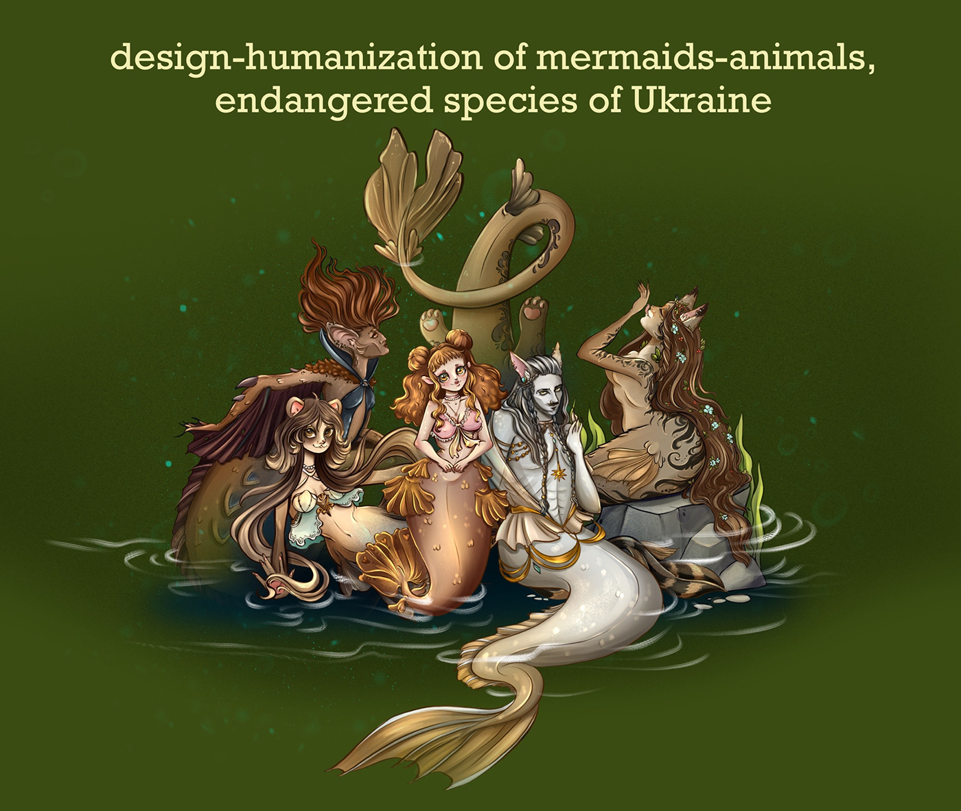 ukraine Character challenge mermay mermaid design digital illustration mermaids