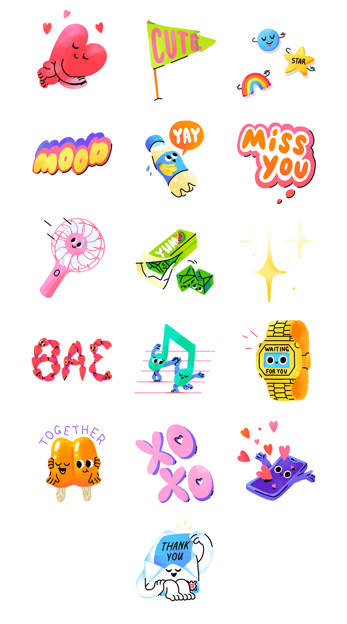 snapchat sticker Stickerpack stickers Good mood MishaX MishaXgraphic