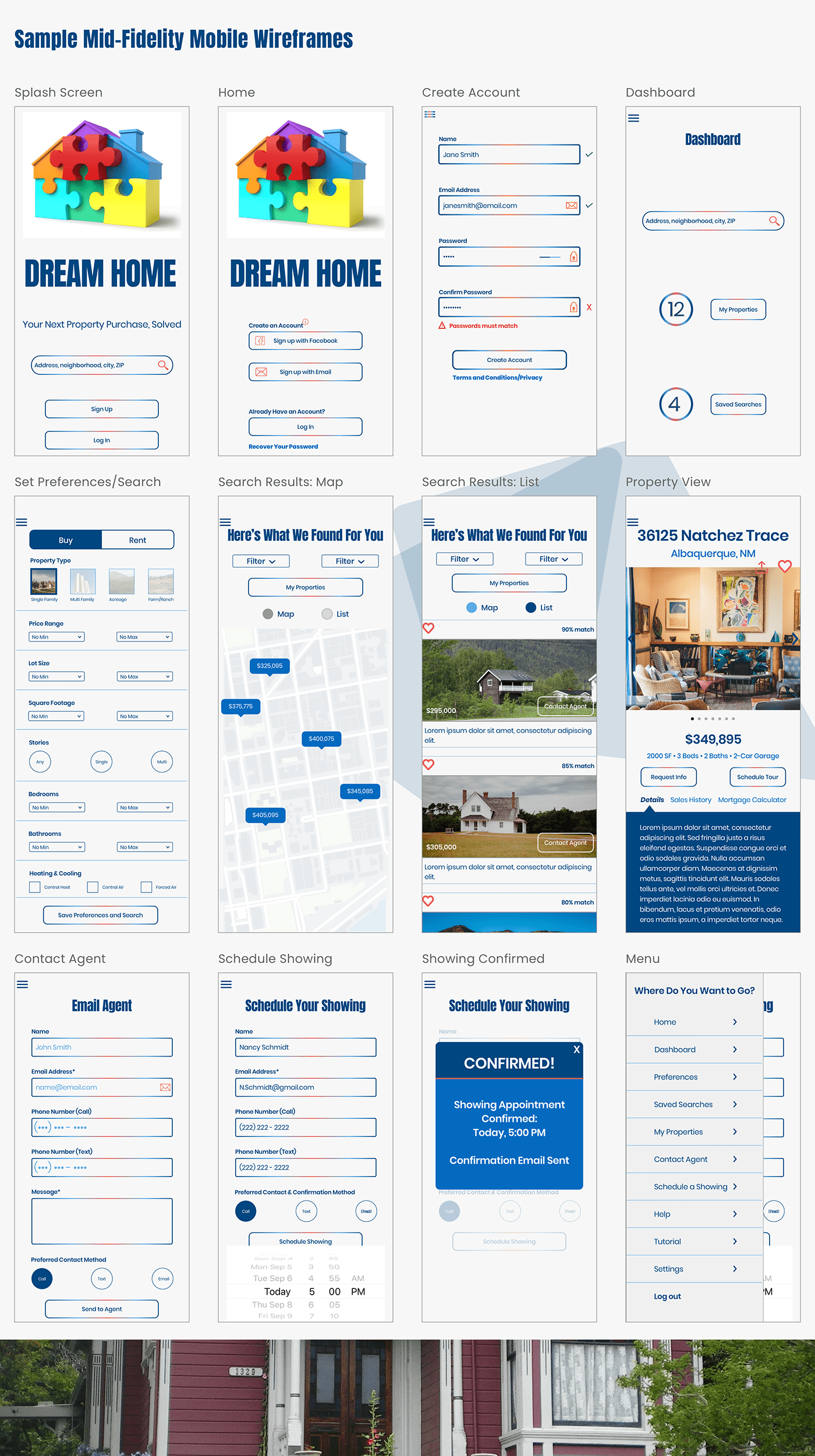 UI user experience real estate app Case Study
