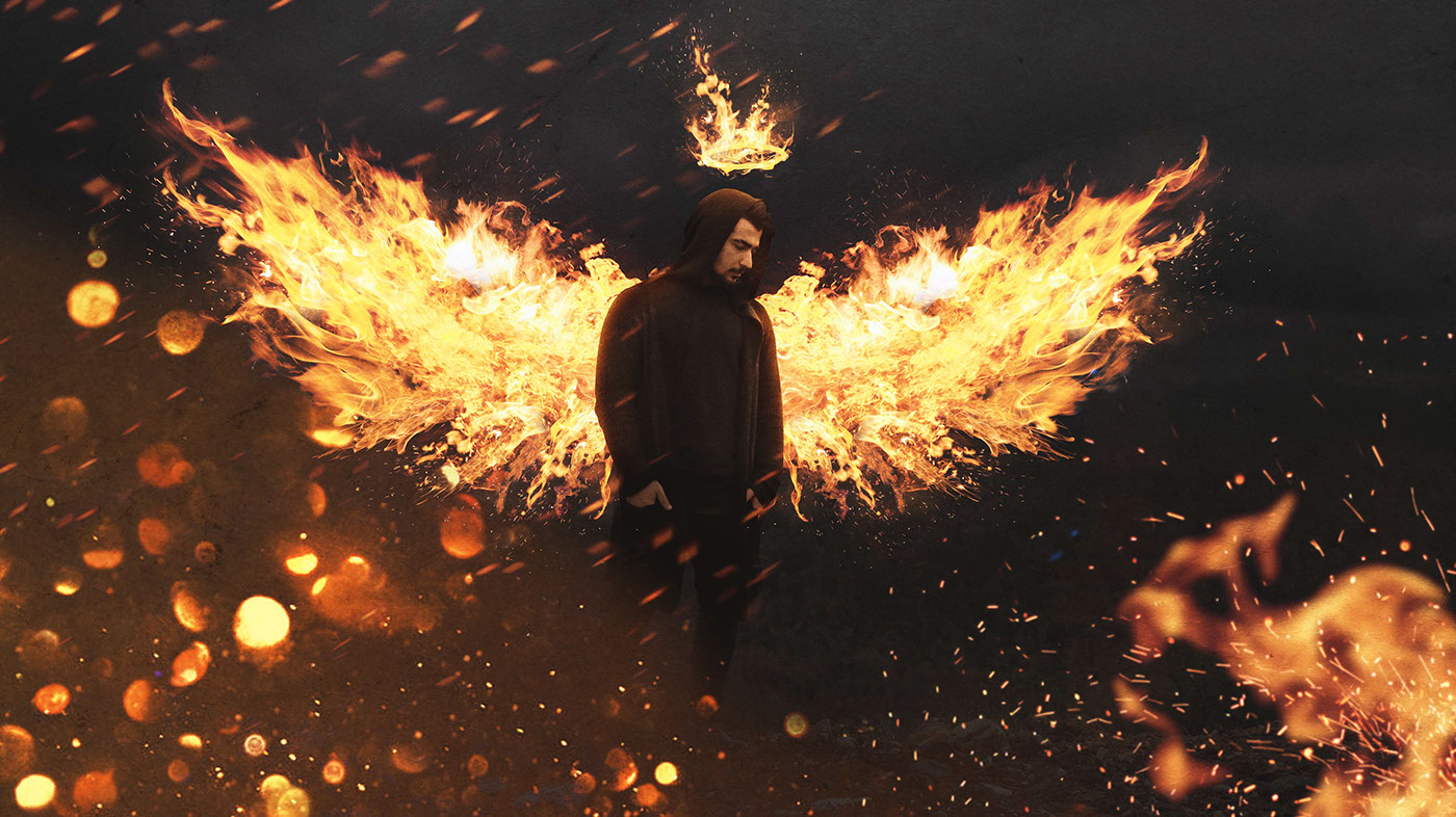 omar terkawi  photoshop graphic design  manipulation omar terkawi fire angle fire angle manipulation design